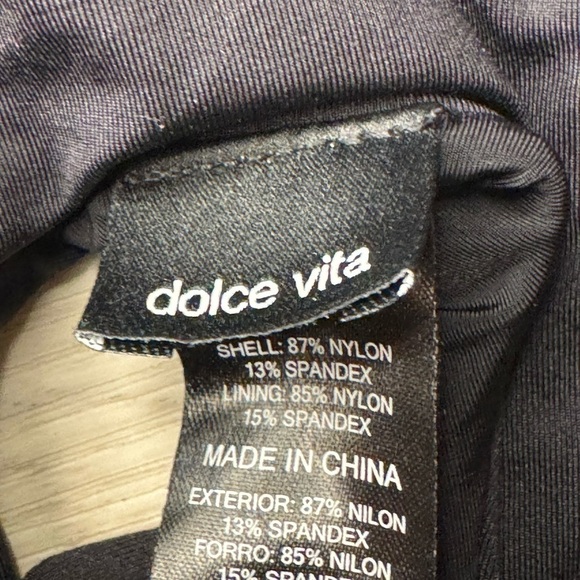 NWT Dolce Vita One Piece Swimsuit XS Macramé Cutout Black Bathing Suit Vacation - Picture 12 of 12